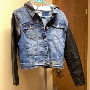 Wallflower denim/leather jacket size Large
